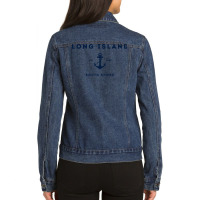 Long Island New York South Shore Est 1640 Pullover Hoodie Ladies Denim Jacket | Artistshot