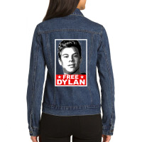 American Vandal Free Dylan Political Poster Premium Ladies Denim Jacket | Artistshot