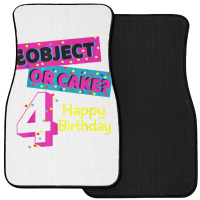 Object Or Cake Happy Birthday 4 Family Celebrate Confetti T Shirt Front Car Mat | Artistshot