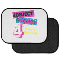 Object Or Cake Happy Birthday 4 Family Celebrate Confetti T Shirt Rear Car Mat | Artistshot