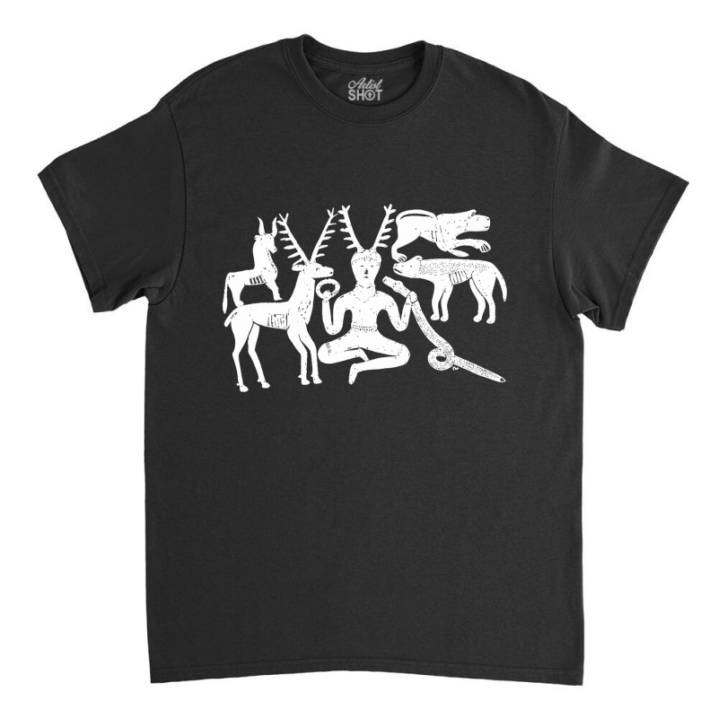 God Cernunnos And Animals From The Gundestrup Cauldron  Fitted Classic T-shirt by saterseim | Artistshot