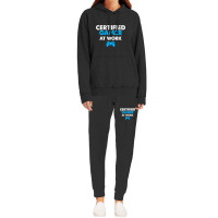 Certified Gamer At Work Funny Video Games Gamer Gifts Hoodie & Jogger Set | Artistshot