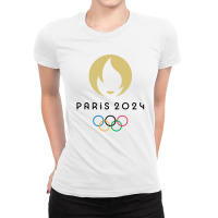 Paris 2024 Summer Olympics Olympic Games Ladies Fitted T-shirt | Artistshot