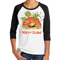 Marco Island 80s Summer Beach Palm Trees Sunset Sweatshirt Youth 3/4 Sleeve | Artistshot