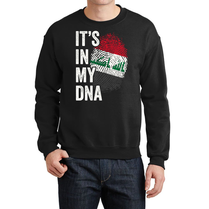 Its In My Dna Iraq Flag Iraqi Roots Pride Genetic Long Sleeve T Shirt Crewneck Sweatshirt by cm-arts | Artistshot