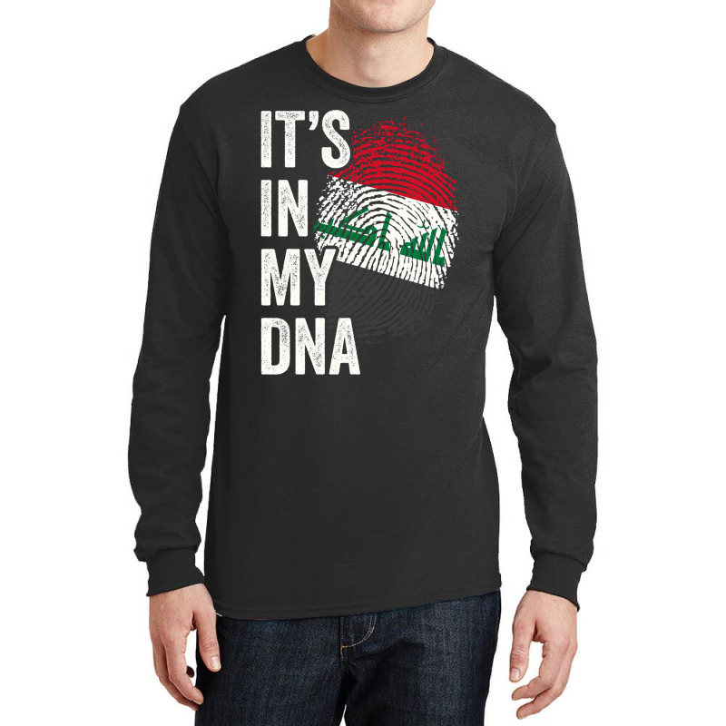 Its In My Dna Iraq Flag Iraqi Roots Pride Genetic Long Sleeve T Shirt Long Sleeve Shirts by cm-arts | Artistshot