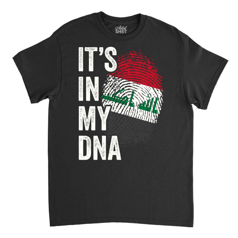 Its In My Dna Iraq Flag Iraqi Roots Pride Genetic Long Sleeve T Shirt Classic T-shirt by cm-arts | Artistshot