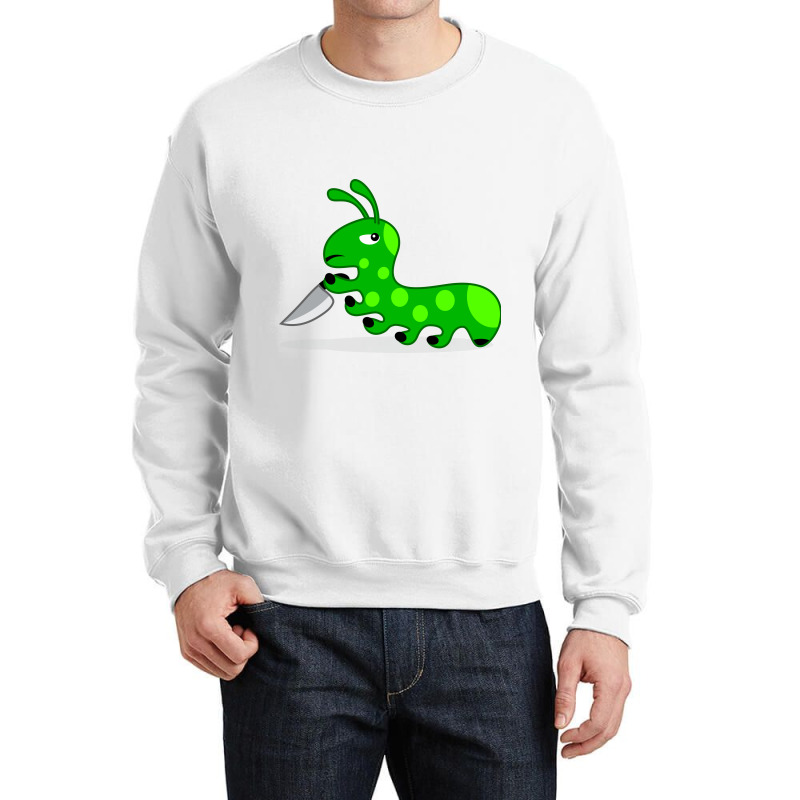 Caterpillar With Knife Crewneck Sweatshirt | Artistshot