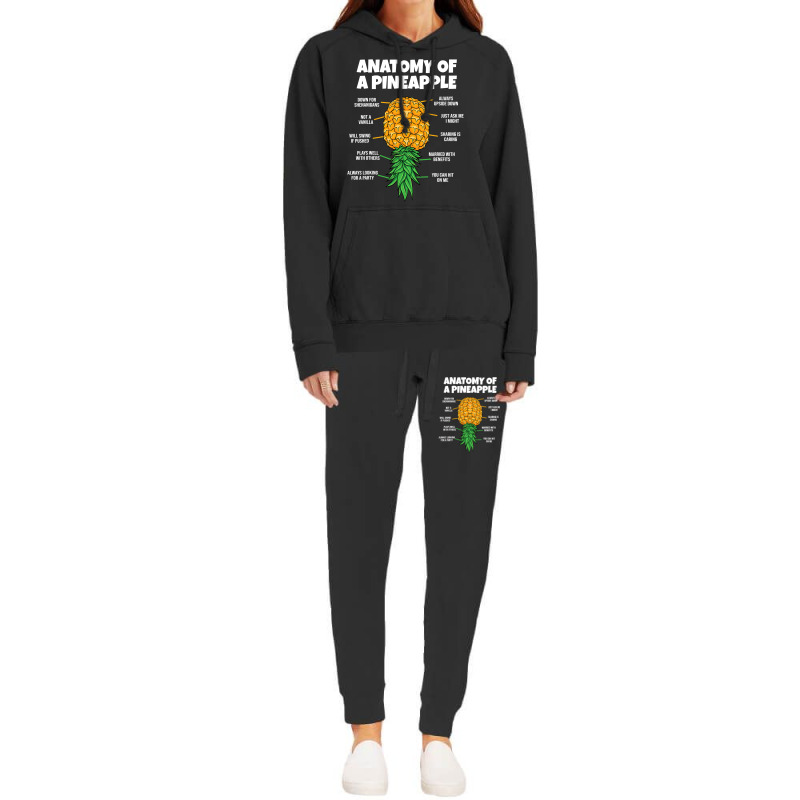 Anatomy Of A Pineapple Swinger Funny Upside Down Pineapple Hoodie & Jogger Set | Artistshot