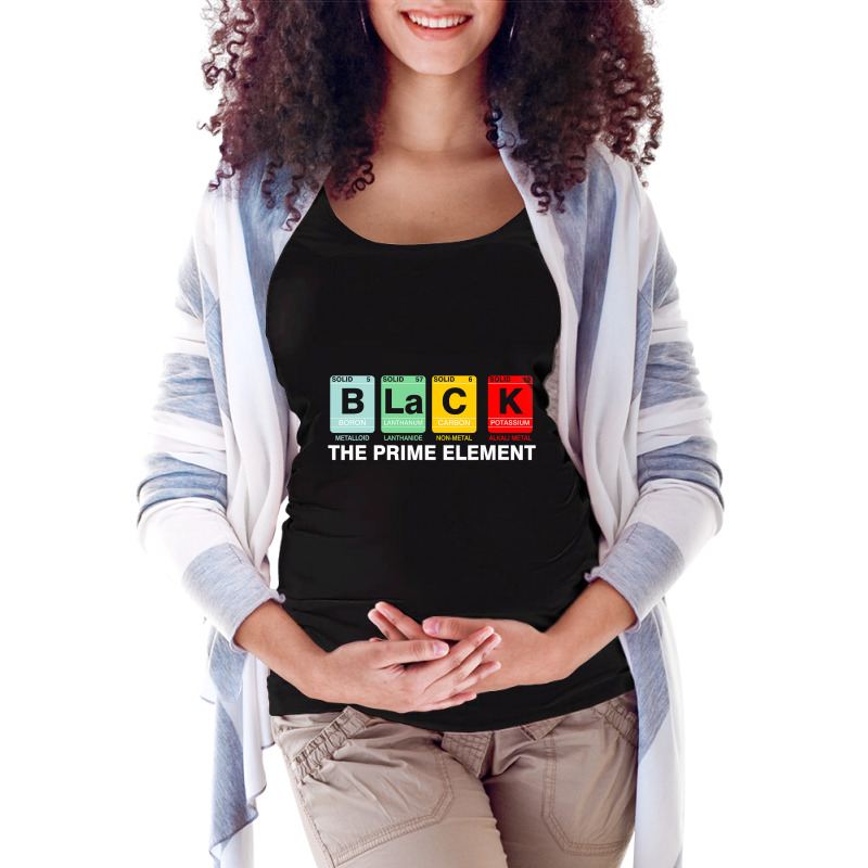 Black The Prime Element Black History Month Periodic Table Maternity Scoop Neck T-shirt by CUSER3772 | Artistshot