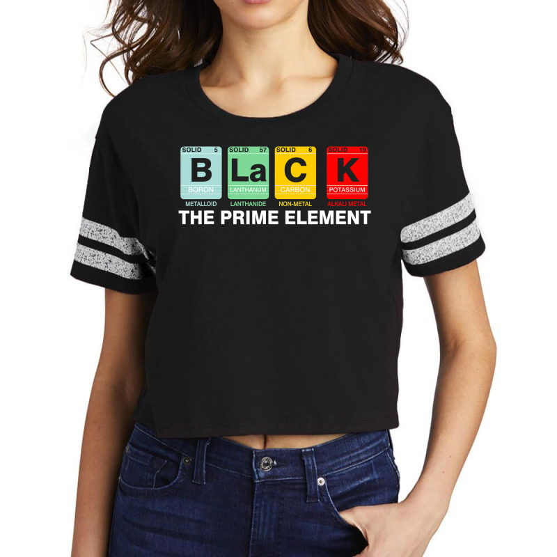 Black The Prime Element Black History Month Periodic Table Scorecard Crop Tee by CUSER3772 | Artistshot