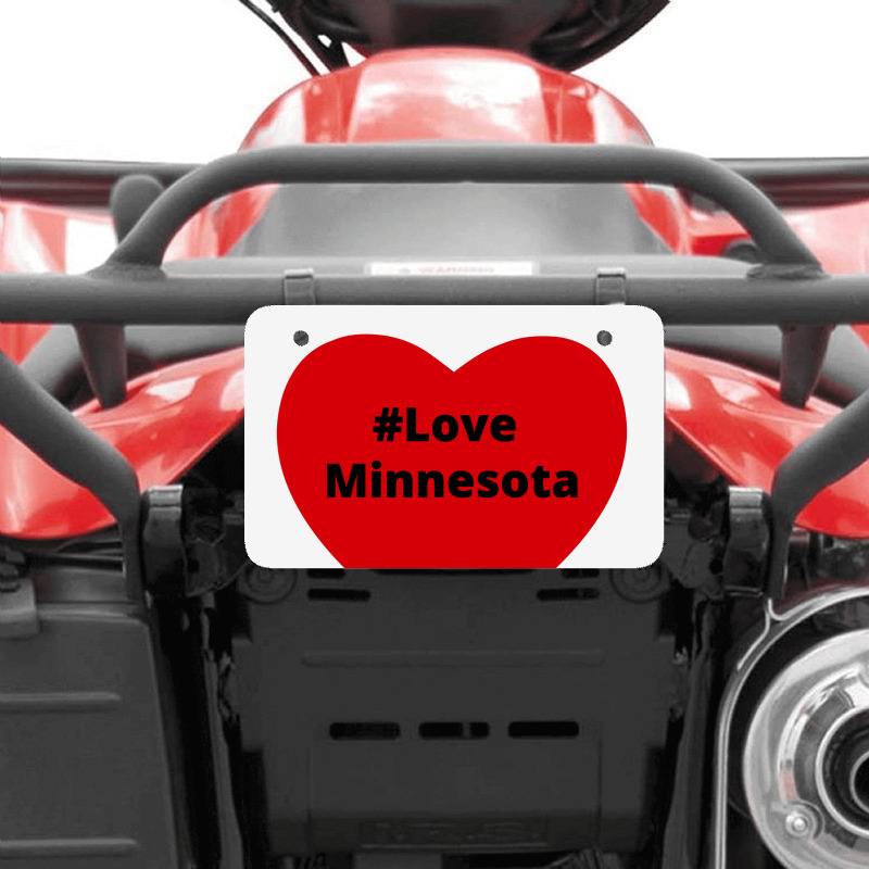 Love Minnesota, Hashtag Heart, Love Minnesota 2 Atv License Plate | Artistshot