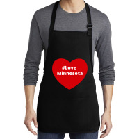 Love Minnesota, Hashtag Heart, Love Minnesota Medium-length Apron | Artistshot