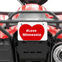 Love Minnesota, Hashtag Heart, Love Minnesota Atv License Plate | Artistshot