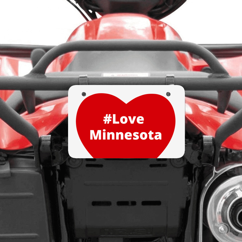 Love Minnesota, Hashtag Heart, Love Minnesota Atv License Plate | Artistshot