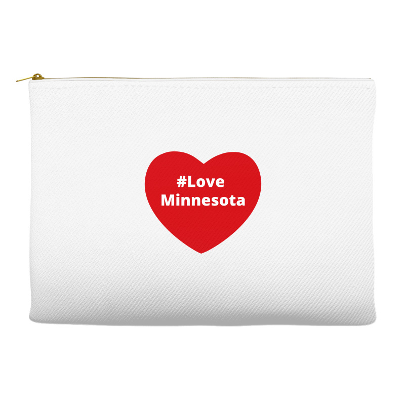 Love Minnesota, Hashtag Heart, Love Minnesota Accessory Pouches | Artistshot