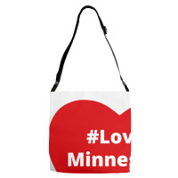 Love Minnesota, Hashtag Heart, Love Minnesota Adjustable Strap Totes | Artistshot