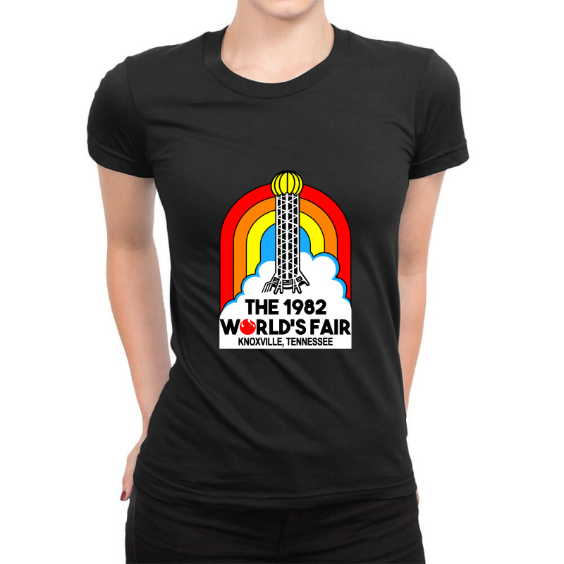 82 Sunsphere   Worlds Fair Ladies Fitted T-Shirt by kiamadalee | Artistshot