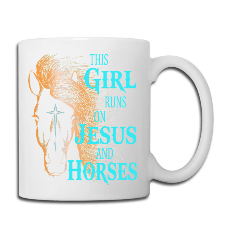 Christian This Girl Runs On Jesus   Horses Equestrian Rider Coffee Mug by EricWade | Artistshot