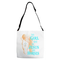 Christian This Girl Runs On Jesus   Horses Equestrian Rider Adjustable Strap Totes | Artistshot