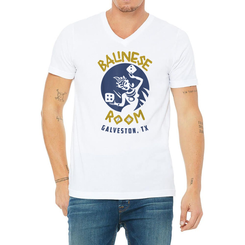 Balinese Room   Galveston, Tx   Vintage Unisex T Shirt V-Neck Tee by cm-arts | Artistshot