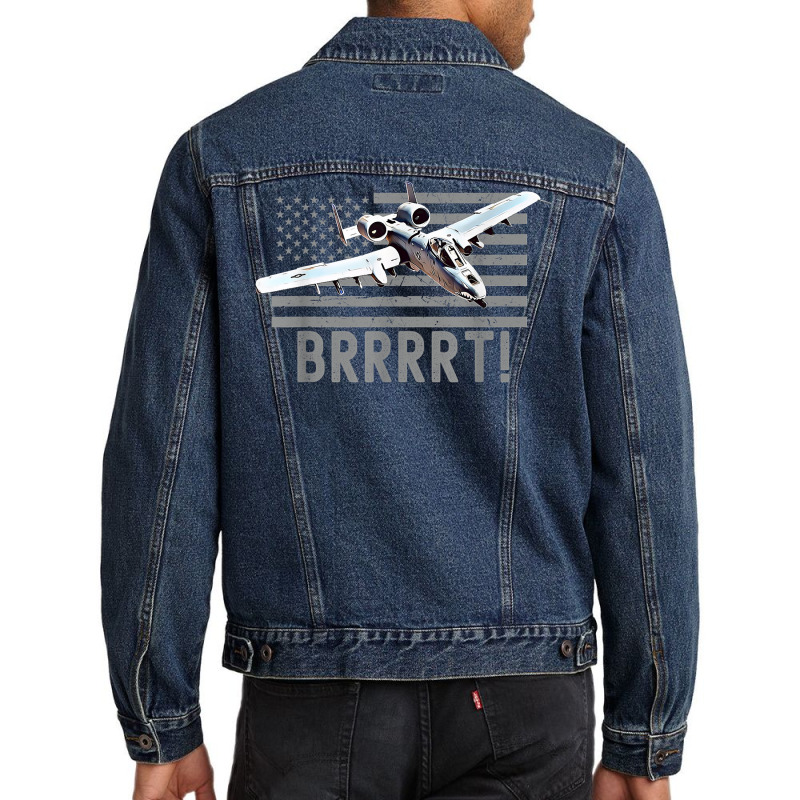 Funny A10 Thunderbolt Warthog Brrrrrt T Shirt Men Denim Jacket | Artistshot