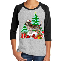 Petite Basset Griffon Vendeen Dog Christmas T Shirt Youth 3/4 Sleeve | Artistshot