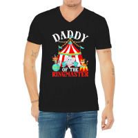 Mens Daddy Of The Ringmaster Kids Carnival Party Bday Matching V-neck Tee | Artistshot