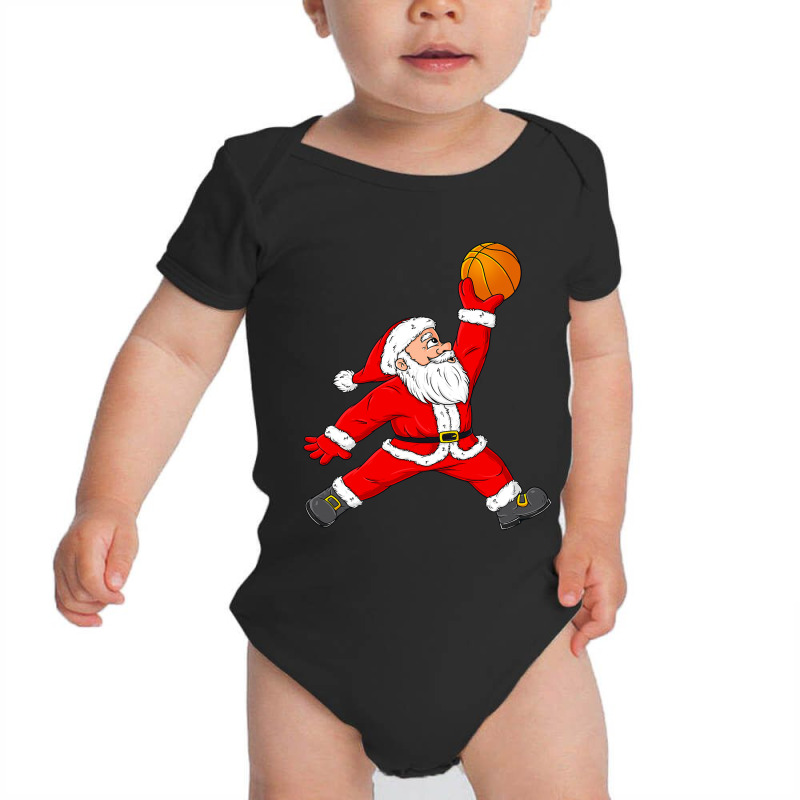 Christmas Santa Claus Basketball Funny Boys Kids Pajama Xmas Baby Bodysuit by EricWade | Artistshot