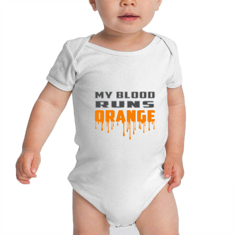 Blood Runs Orange   Tennessee Football Baby Bodysuit by kiamadalee | Artistshot