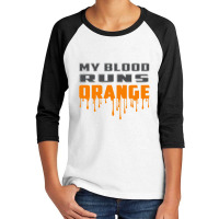 Blood Runs Orange   Tennessee Football Youth 3/4 Sleeve | Artistshot