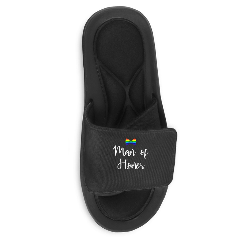 Lgbt Pride Gay Bachelor Party Man Of Honor Engagement For Fans Slide Sandal | Artistshot