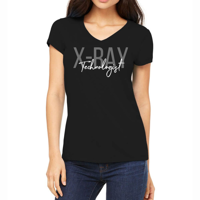 X Ray Technologist Radiologic Tech T Shirt Women's V-Neck T-Shirt by cm-arts | Artistshot