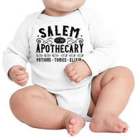 Womens Basic Witch Salem Apothecary Herbalist Elixir Tonic Potion Ragl Long Sleeve Baby Bodysuit | Artistshot