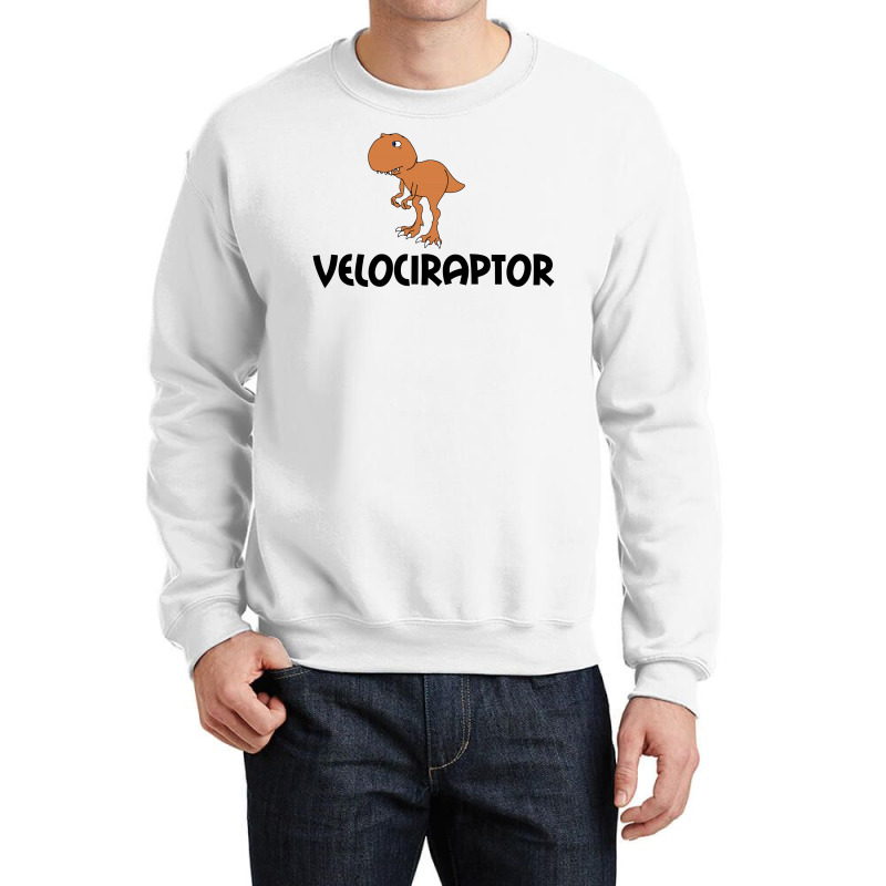 Velociraptor Dinosaur Crewneck Sweatshirt by Perfect Designers | Artistshot