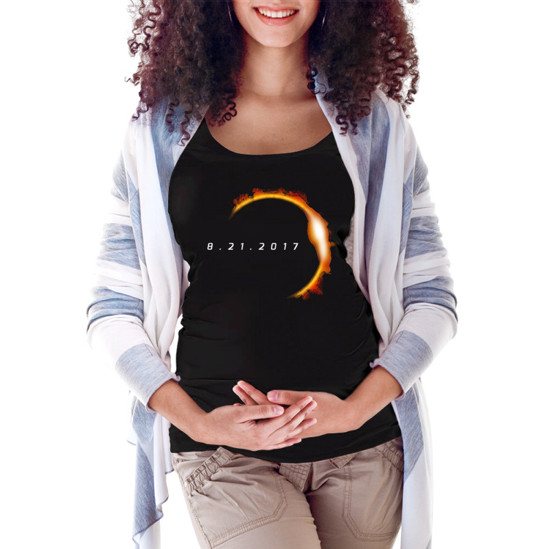 Total Solar Eclipse August 21 2017 Maternity Scoop Neck T-shirt by cm-arts | Artistshot