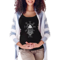 Norse Symbol   Celtic Compass Vegvisir   Viking Valknut T Shirt Maternity Scoop Neck T-shirt | Artistshot