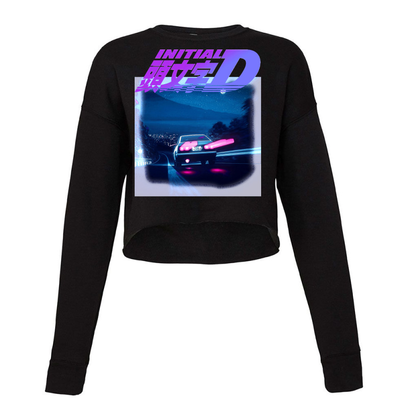 Initial D Neon Ae86 Classic Cropped Sweater by cm-arts | Artistshot