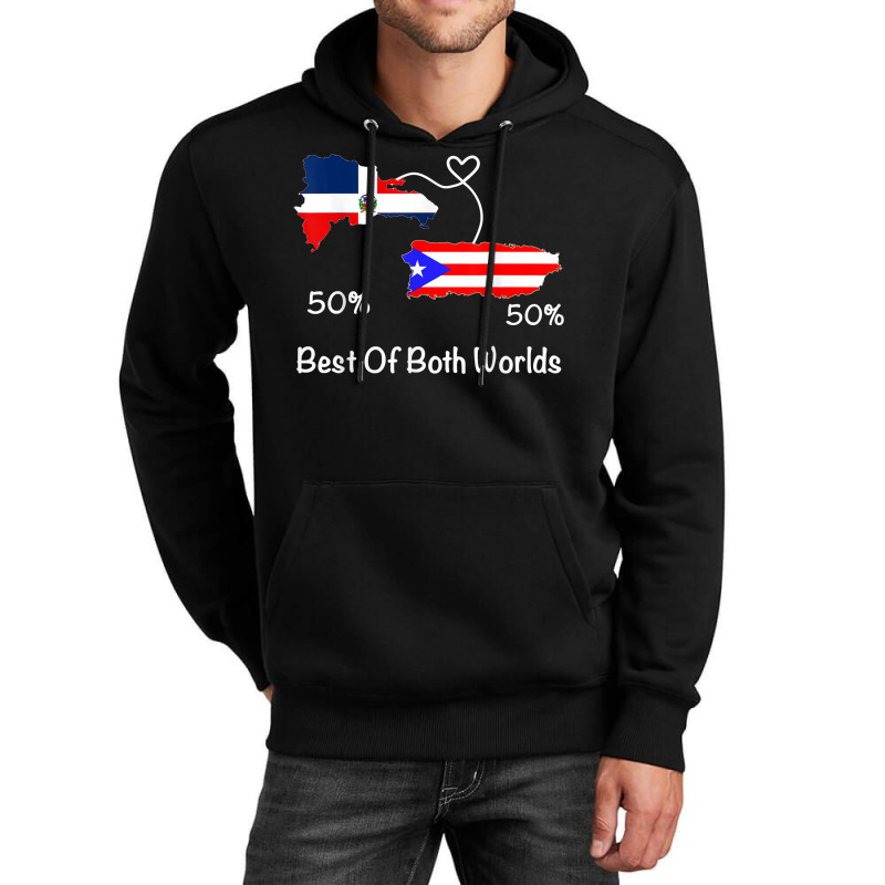 Half Puerto Rican Half Dominican Flag Map Combined Pr Rd T Shirt Unisex Hoodie by cm-arts | Artistshot