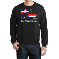 Half Puerto Rican Half Dominican Flag Map Combined Pr Rd T Shirt Crewneck Sweatshirt | Artistshot