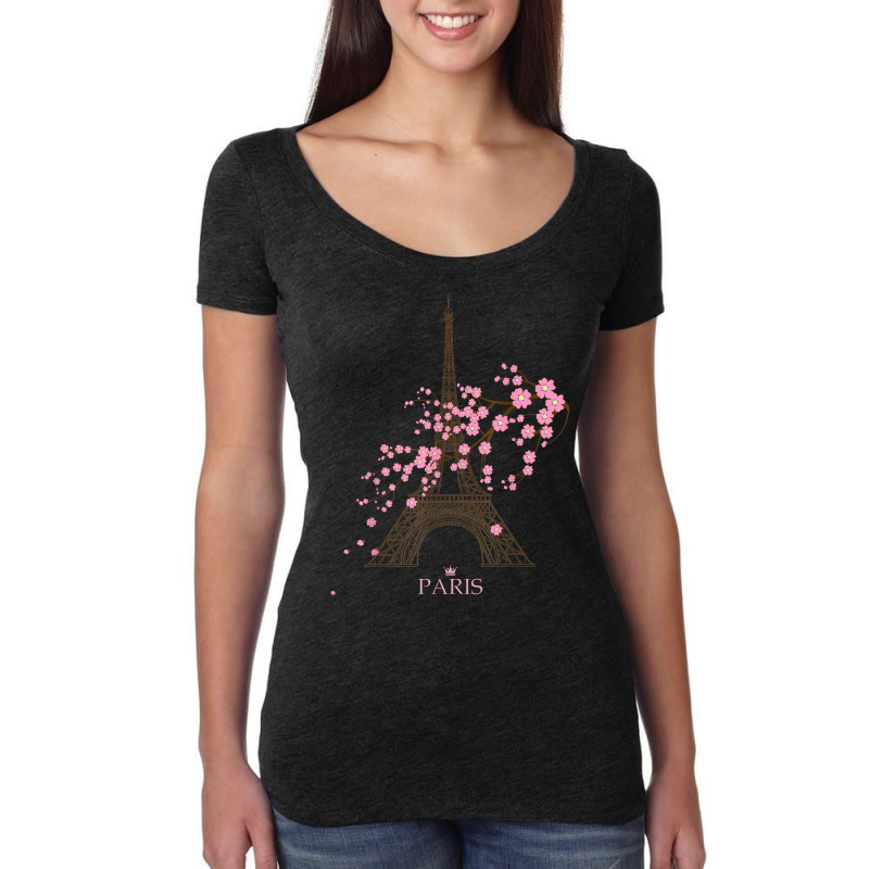 Paris Eiffel Tower The Sign Of Love France Parisian Home T Shirt Women's Triblend Scoop T-shirt by cm-arts | Artistshot