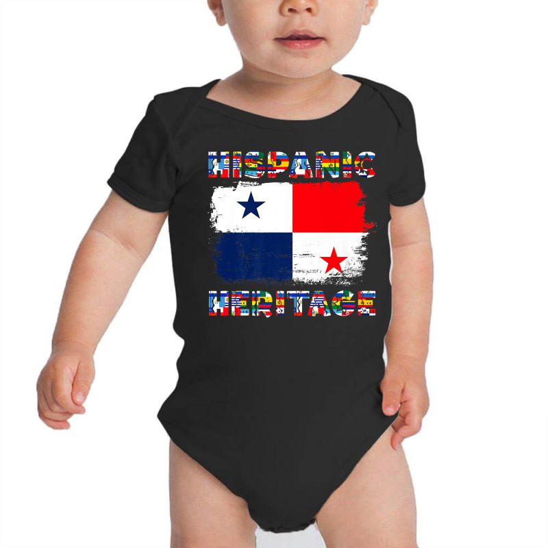 Vintage Panama Panamanian Flag Hispanic Heritage Month Premium T Shirt Baby Bodysuit by cm-arts | Artistshot