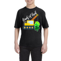 Kids Boys Saint Patricks Day Truck Gift Loads Of Luck Shamrock Youth Tee | Artistshot