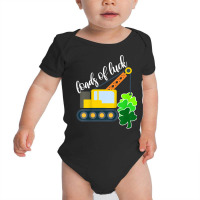 Kids Boys Saint Patricks Day Truck Gift Loads Of Luck Shamrock Baby Bodysuit | Artistshot