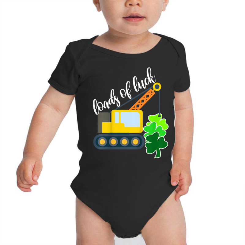 Kids Boys Saint Patricks Day Truck Gift Loads Of Luck Shamrock Baby Bodysuit by Tisha Brown | Artistshot