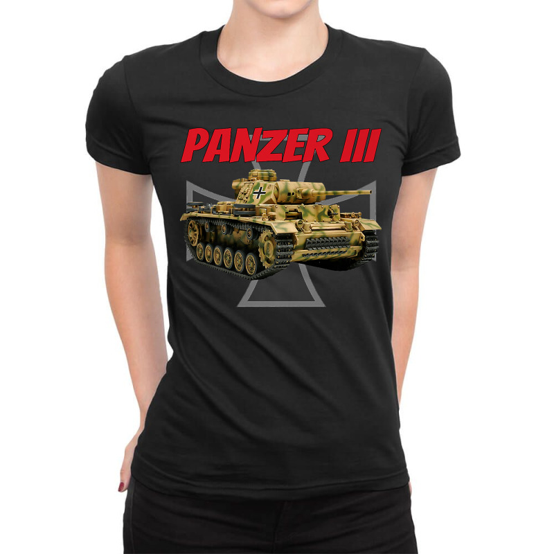 Ww2 German Panzerkampfwagen Iii Tank Panzer 3 Boys Kids Men Premium T Ladies Fitted T-Shirt by cm-arts | Artistshot