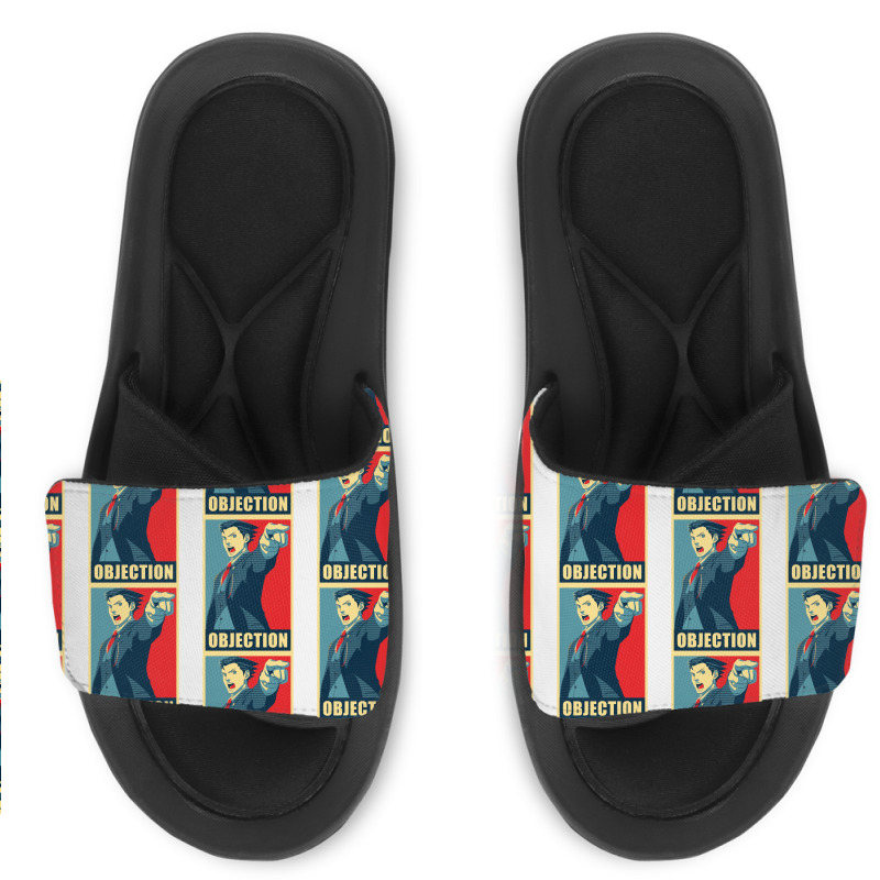 Objection Canvas Print Slide Sandal | Artistshot