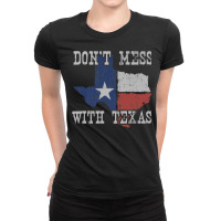 Don't Mess With Vintage Texas Longhorn Lone Star State Shirt Premium T Ladies Fitted T-shirt | Artistshot