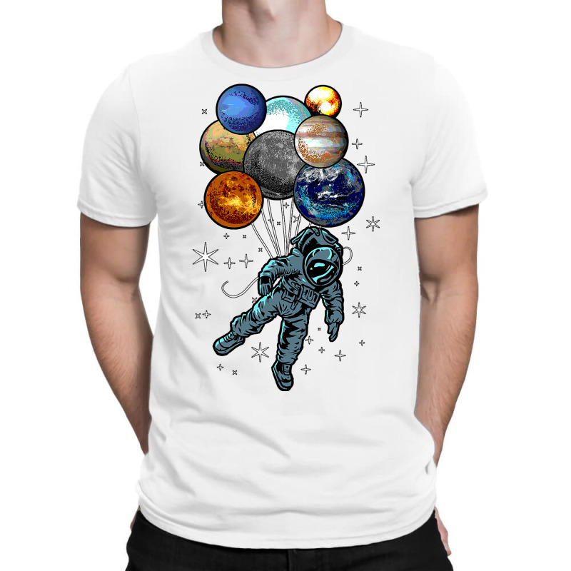 Astronaut Space Balloons Moon Mars Planets  Astronaut T-Shirt by AuturoMedero90 | Artistshot