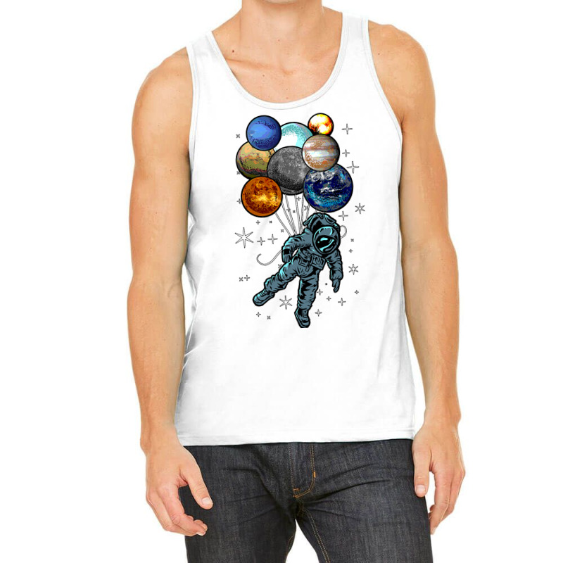 Astronaut Space Balloons Moon Mars Planets  Astronaut Tank Top by AuturoMedero90 | Artistshot